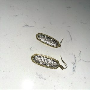 Kendra Scott mixed metals silver and gold earrings